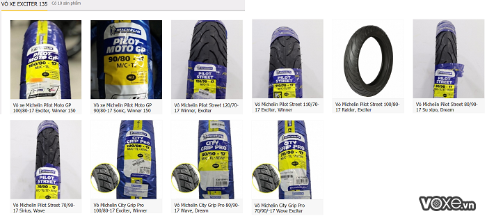 Thay vỏ 12070-17 michelin cho bánh sau exciter 135 có được hay không - 3