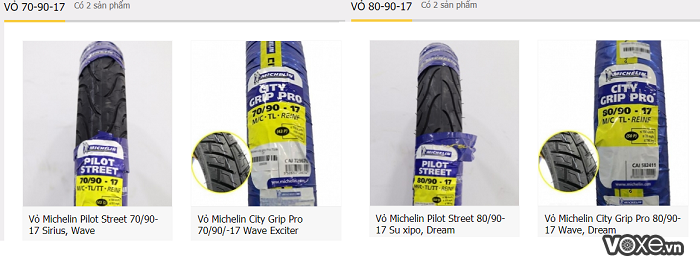 Gắn vỏ xe michelin 8090-17 cho bánh trước exciter có được không - 3