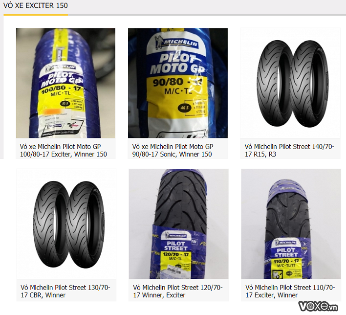 Vỏ michelin 14070-17 gắn bánh sau xe exciter 150 có được không - 4