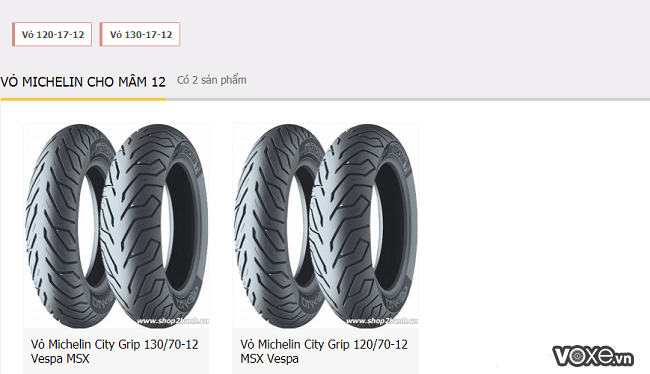 Vỏ xe michelin gắn cho xe vespa sử dụng size vỏ nào là phù hợp - 2