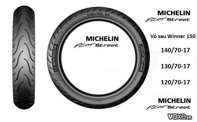 Thay vỏ 140 michelin cho mâm sau xe winner 150 có sử dụng được hay không - 3