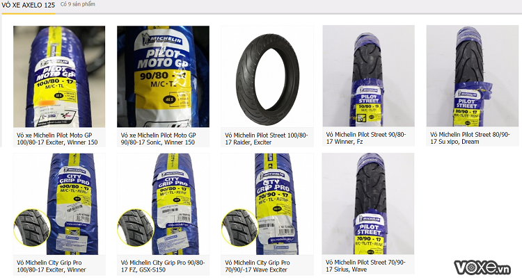 Axelo 125 thay vỏ xe michelin nên dùng loại nào - giá bao nhiêu - 5
