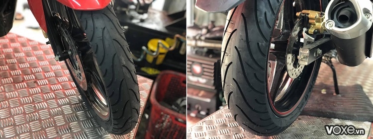 Có nên lên vỏ xe michelin 130 cho bánh sau exciter 150 không - 3