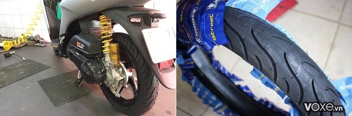 Thay vỏ xe janus bao nhiêu tiền vỏ xe tay ga janus có ruột hay không - 4