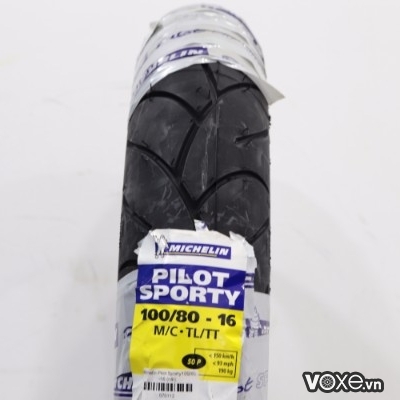 Vỏ xe Michelin Pilot Sporty 100/80-16 SH, Nouvo