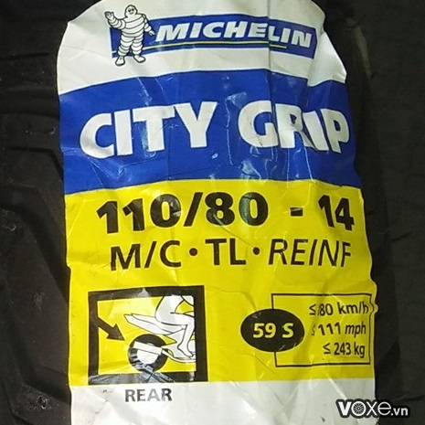 Vỏ Michelin City Grip 110/80-14 NVX, PCX, Janus